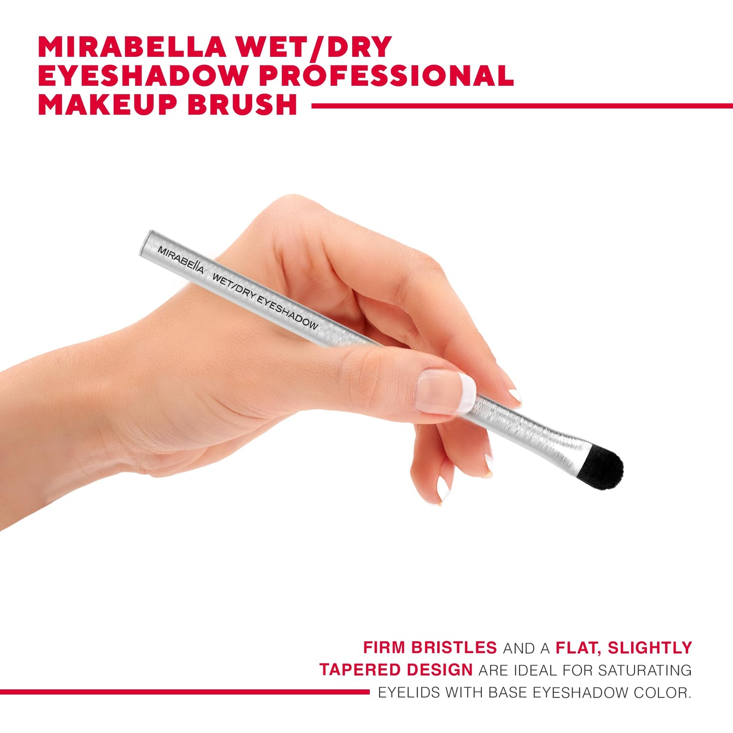 Mirabella Wet & Dry Eyeshadow Brush, Premium Professional Makeup Brush Collection, Cruelty-Free Synthetic Bristle Brush, Hand-Sculpted Brushed Beauty & Personal Care Mirabella