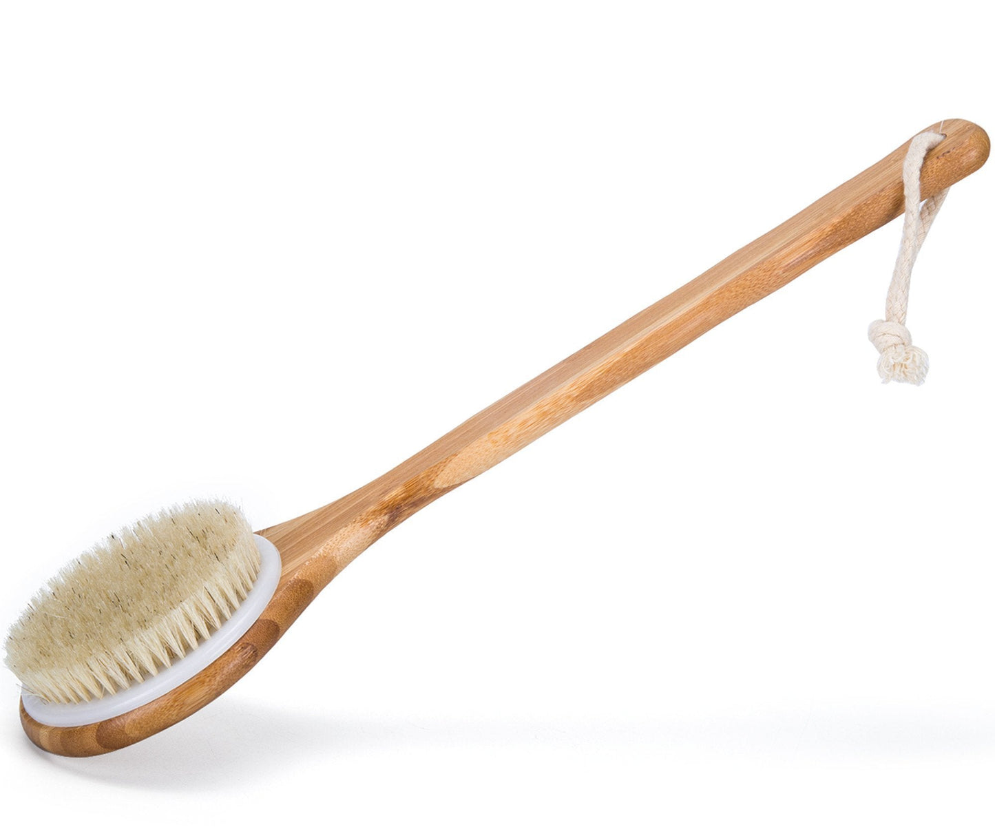 Janrely Bath Dry Body Brush Natural Bristles Back Scrubber With Long Wooden Handle For Cellulite And Exfoliating Beauty and Personal Care Janrely