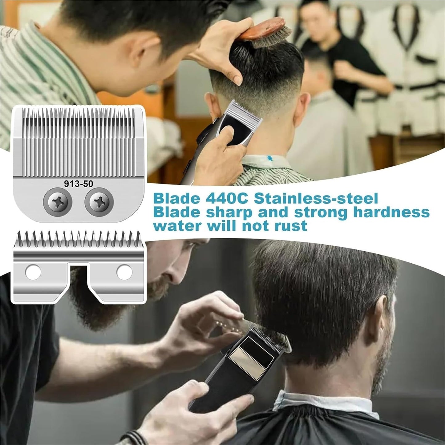 Compatible with Oster, Fast Feed 076023,Compatible for Salon, Pro Clippers 076830 91350 Adjustable Medium Blade Replace Shaver Razor Blade Assembly Beauty and Personal Care IUQATSDV