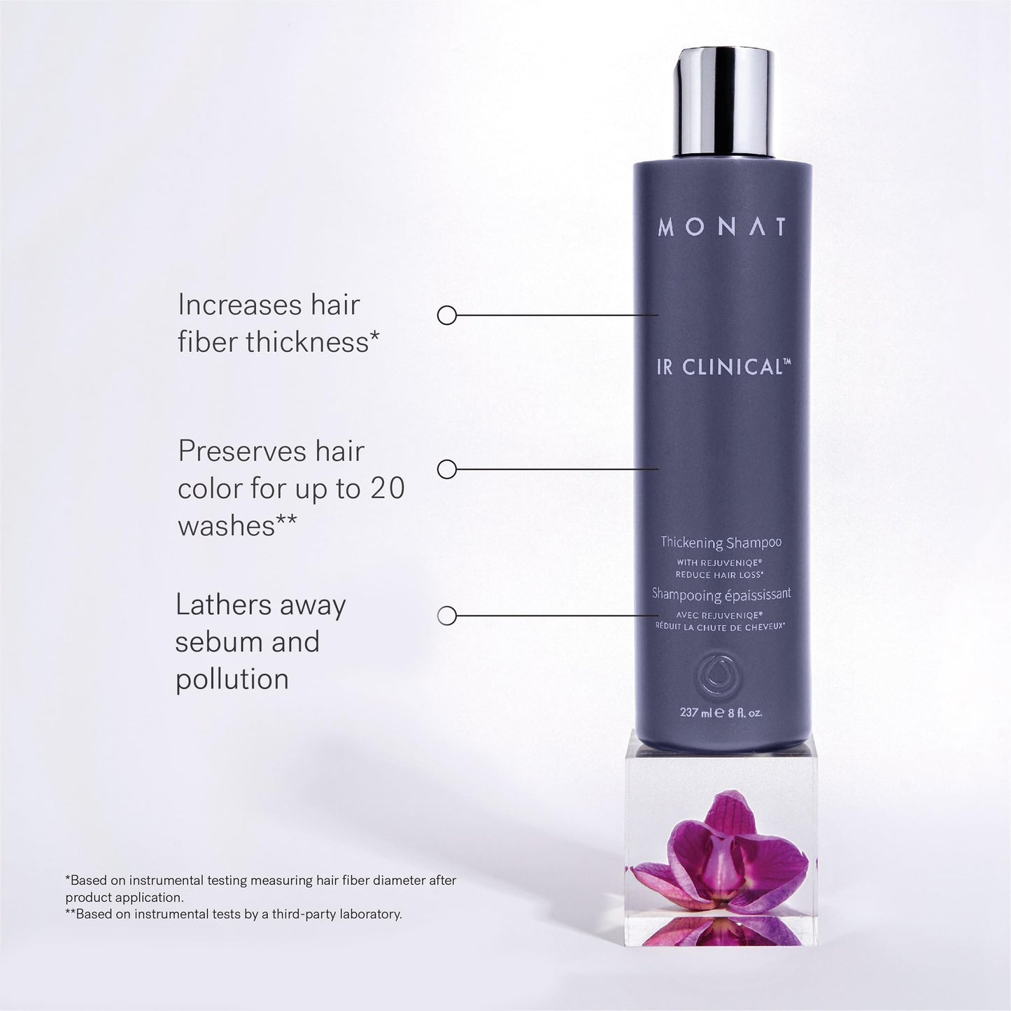 MONAT IR Clinical System - Complete Hair Care Restoration Kit with Thickening Shampoo, Conditioner & Thinning Defense Serum - Strengthens, Protects Beauty & Personal Care MONAT