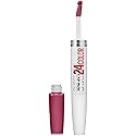 Maybelline Super Stay 24, 2-Step Liquid Lipstick Makeup, Long Lasting Highly Pigmented Color with Moisturizing Balm, Relentless Ruby, Ruby Red, 1 Beauty & Personal Care MAYBELLINE