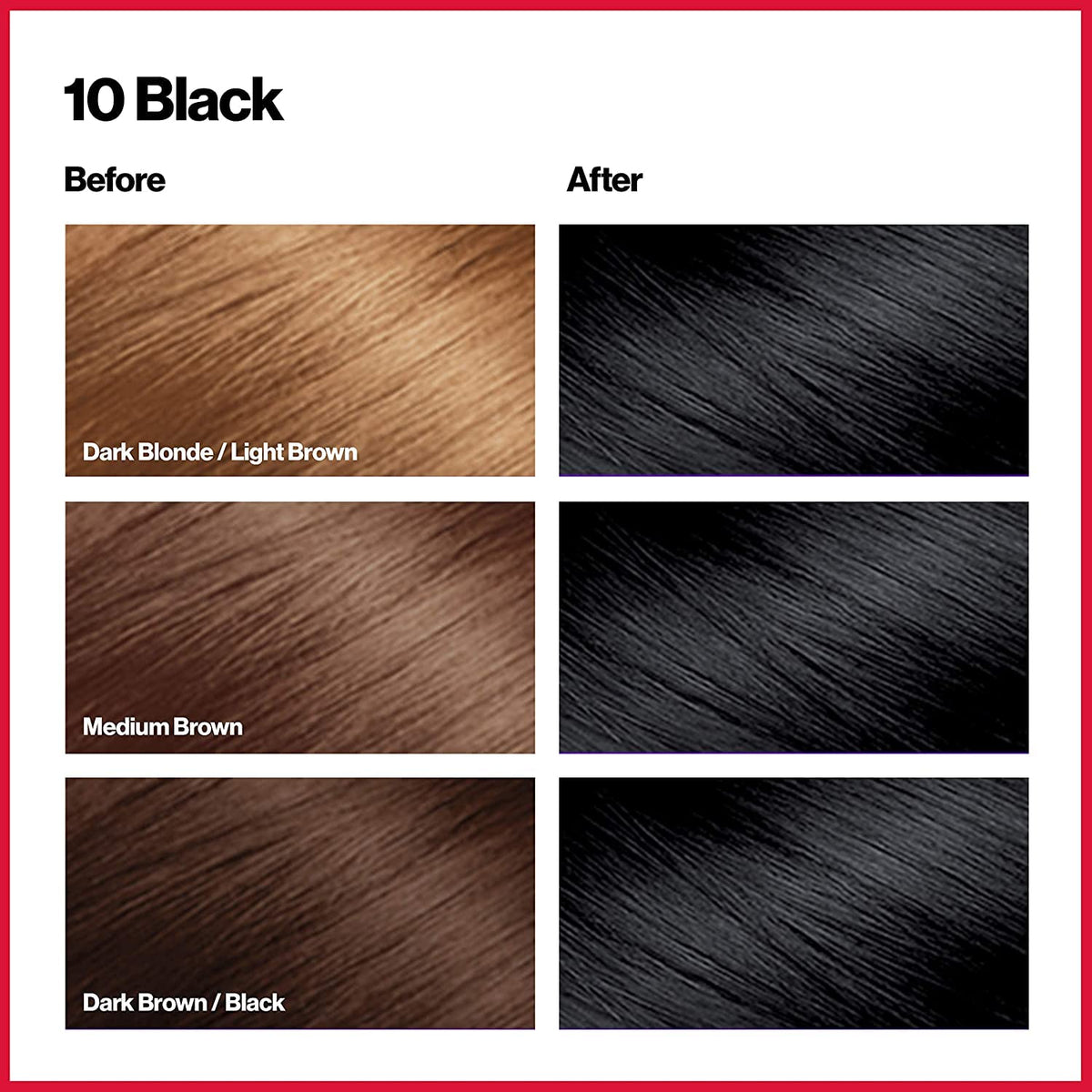 Revlon Permanent Hair Color, Permanent Hair Dye, Colorsilk with 100% Gray Coverage, Ammonia-Free, Keratin and Amino Acids, 10 Black, 4.4 Oz (Pack Beauty & Personal Care REVLON