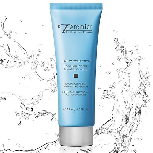 Premier Dead Sea Facial Cleanser with Micro Grains, Luxury collection foaming face wash, daily use skin care, nondrying, anti-aging Skin Care Beauty & Personal Care Premier