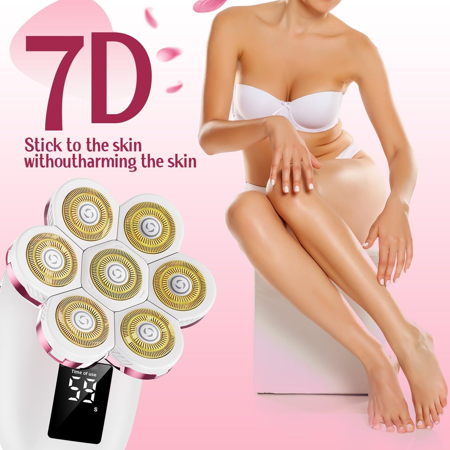 Electric Razors for Women, 7D Floating Head Cordless Shaver, Wet/Dry Painless Hair Remover with Detachable Head, Waterproof for Face, Legs, Underarm Beauty and Personal Care CIVZNG