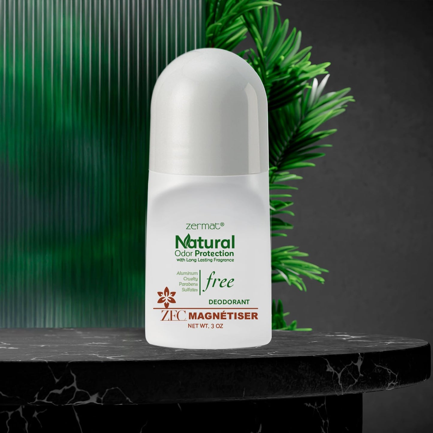 Zermat Senzuel Magnétiser, Natural Roll-On Deodorant, 3 Oz. Beauty and Personal Care Zermat