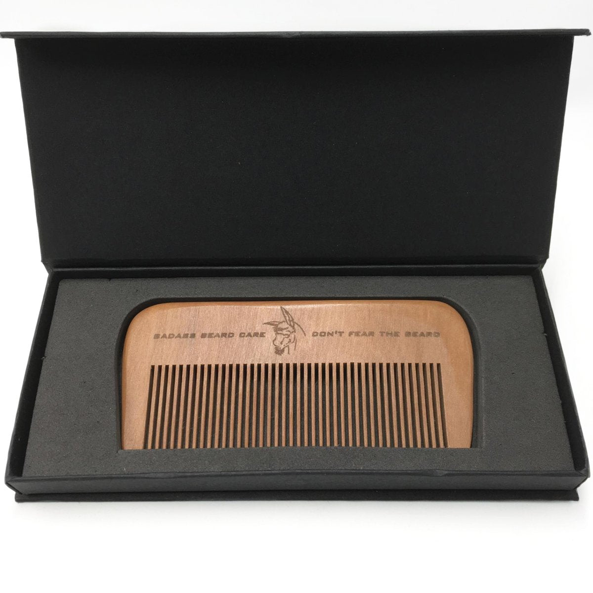 Badass Beard Care Wood Beard Comb for Men - Fine Tooth, Anti-Static Beauty and Personal Care Badass Beard Care
