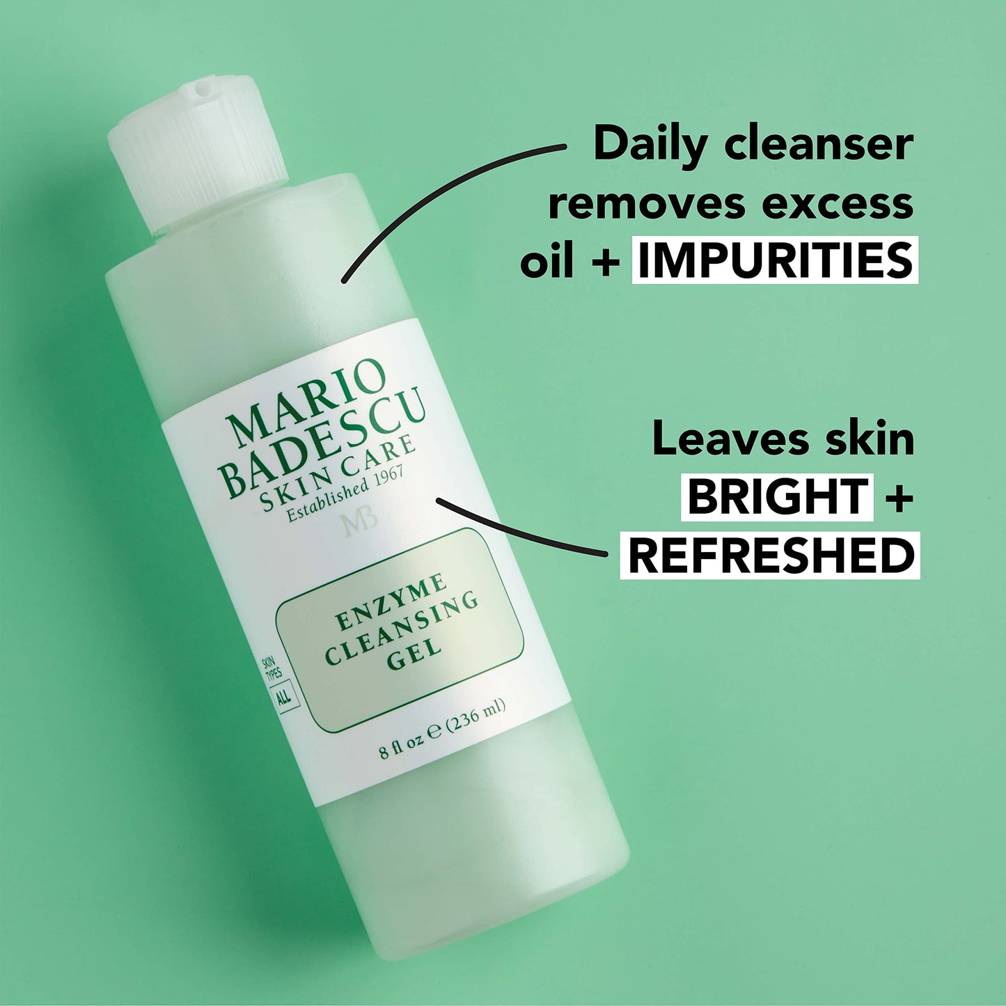 Mario Badescu Enzyme Cleansing Gel Face Wash, Oil-Free Facial Cleanser with Papaya Enzyme & Grapefruit Extract, Exfoliating Skin Care for All Skin Beauty & Personal Care Mario Badescu