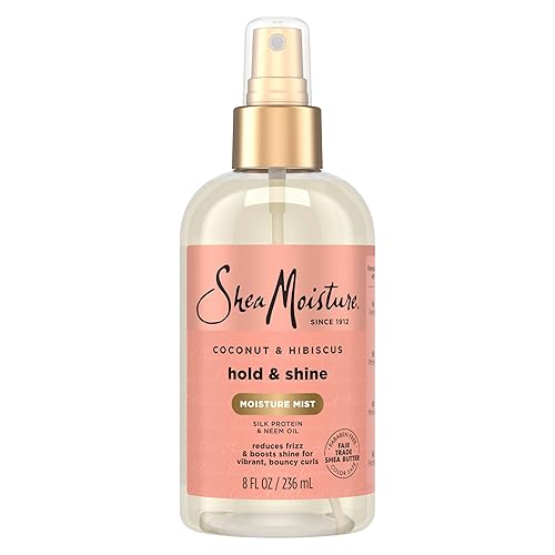 SheaMoisture Hold and Shine Moisture Mist Coconut and Hibiscus for Thick, Curly Hair for Frizz Control 8 oz Beauty & Personal Care SheaMoisture