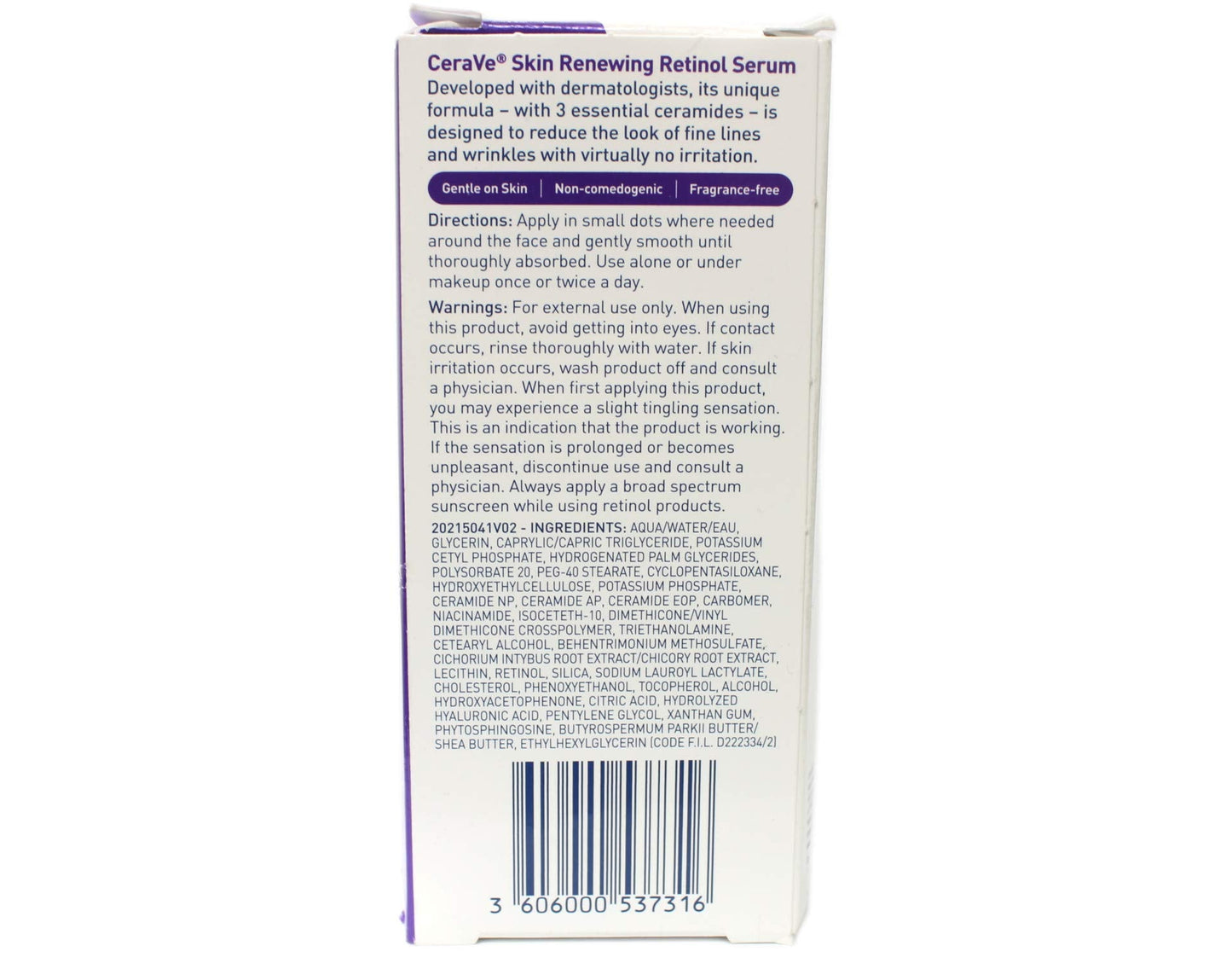 CeraVe Anti Aging Retinol Serum | Cream Serum for Smoothing Fine Lines and Skin Brightening | With Retinol, Hyaluronic Acid, Niacinamide, Beauty & Personal Care CeraVe