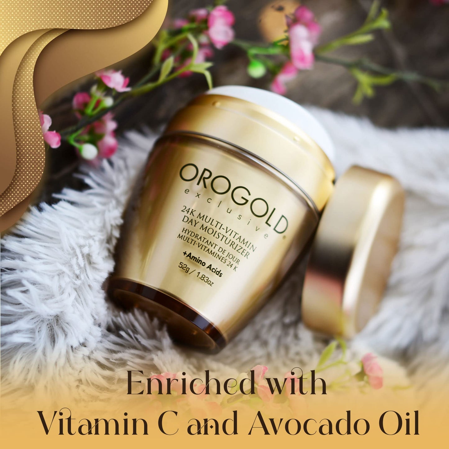 Orogold 24K Multi-Vitamin Day Moisturizer with Amino Acids, Day Cream with Vitamin C, Vitamin A and Vitamin E, 52 G / 1.83 Oz. Beauty & Personal Care Orogold