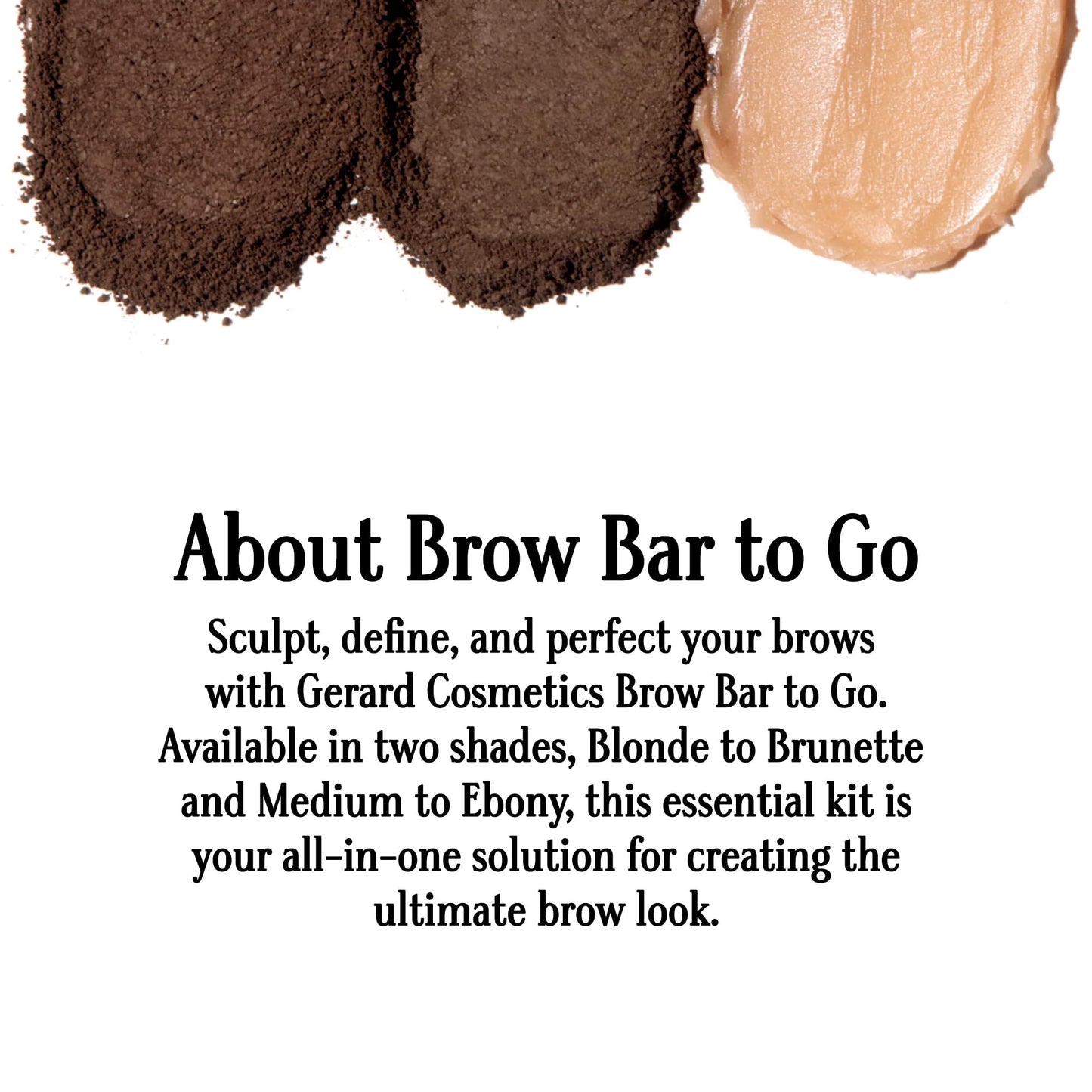 Brow Bar To Go by Gerard Cosmetics (Medium to Ebony), Eyebrow Trio Kit with Brow Powder, Brow Wax, and Angled Brush, Eyebrow Powder Dark Brown… Beauty & Personal Care Gerard Cosmetics