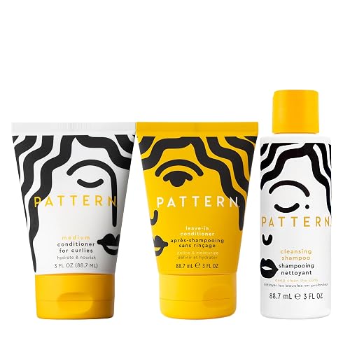 PATTERN Wash & Condition Travel Kit, Shampoo and Conditioner Set, 3 Mini Travel-Size Items, 3 oz Each Beauty & Personal Care PATTERN