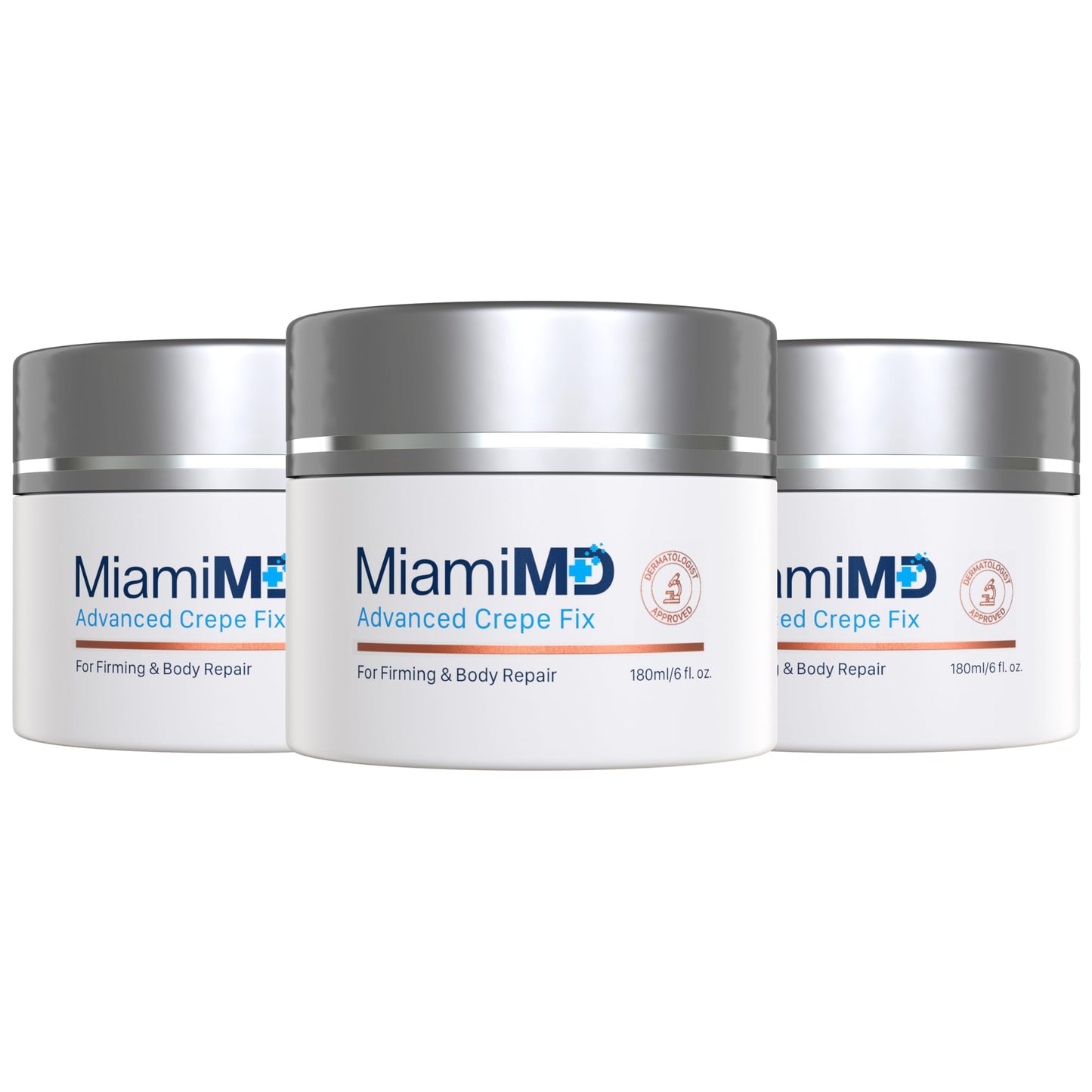 MiamiMD Advanced Crepe Fix - Anti Aging and Skin Firming Cream For All Skin Types - Cruelty Free, Paraben Free Skin Care - 180 ml (6 fl oz) - 3 PACK Beauty and Personal Care MiamiMD