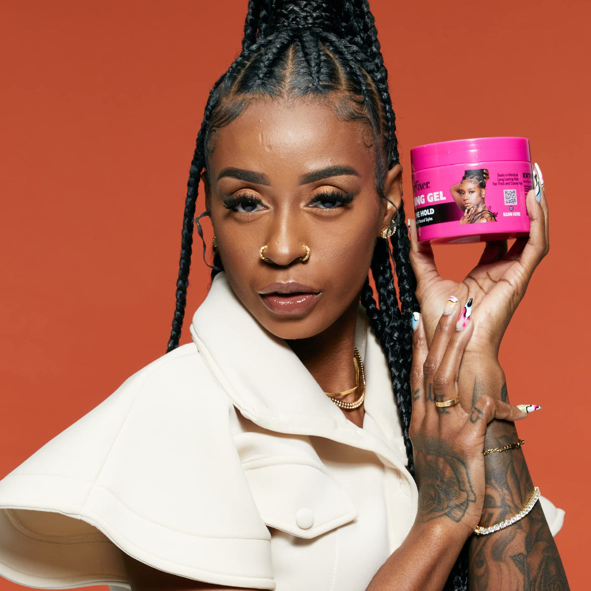 Red by Kiss Braiding Gel Extreme Hold Styler Fixer for Box Braids & Cornrows, Hydrating, Conditioning, Long-Lasting Frizz Control, 4C Moisturizing Beauty & Personal Care Red by Kiss