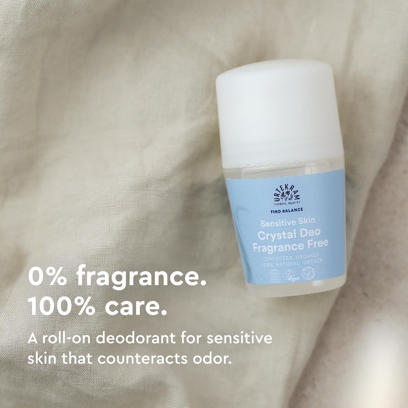 Urtekram Sensitive Skin Crystal Deodorant Fragrance Free 50ml Beauty and Personal Care Urtekram
