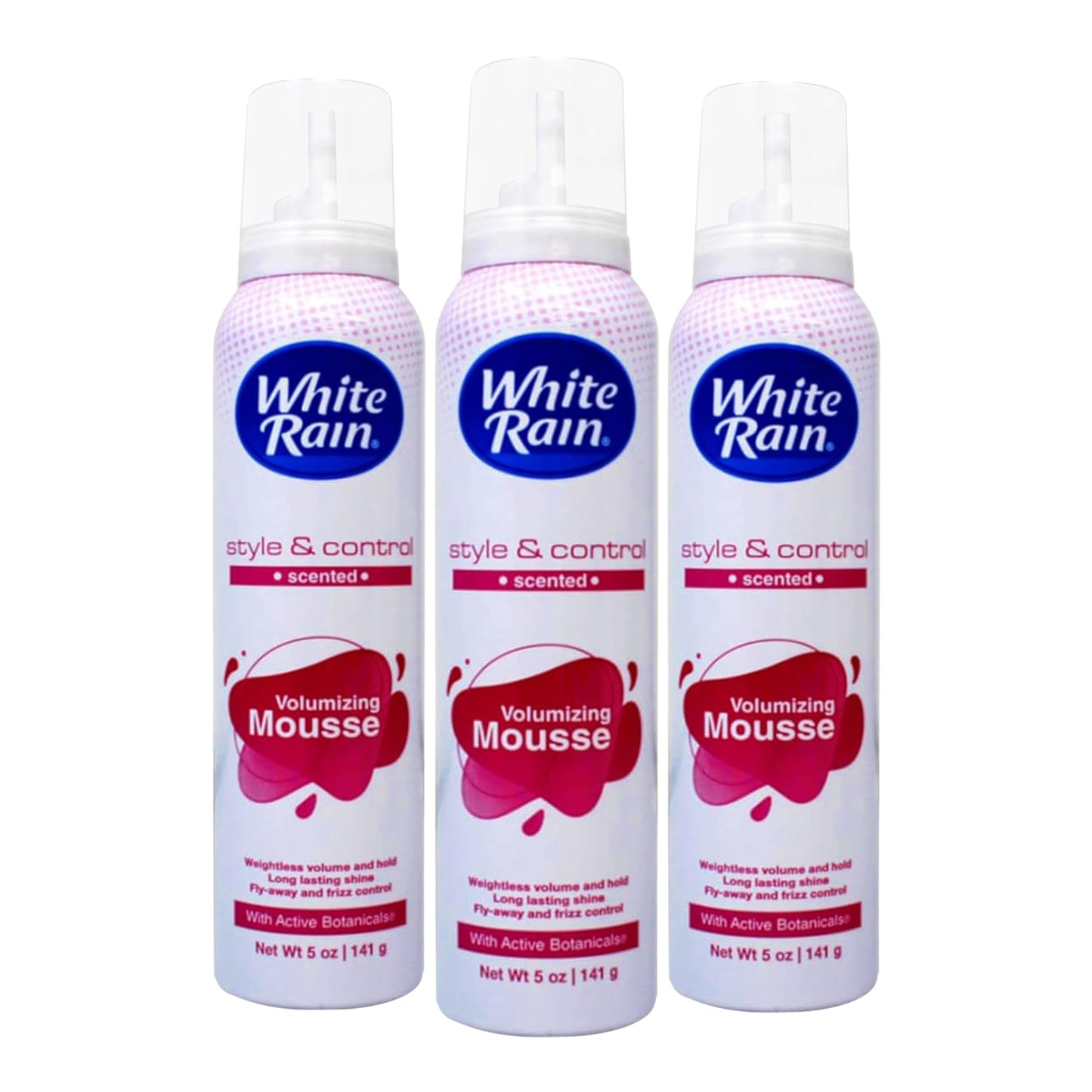 White Rain Volumizing Mousse for Hair Volume - 3 Pack 5 oz Each, Lightweight Styling Volume Hair Mousse for Women, Frizz Control & Root Lift, Fresh Beauty & Personal Care White Rain