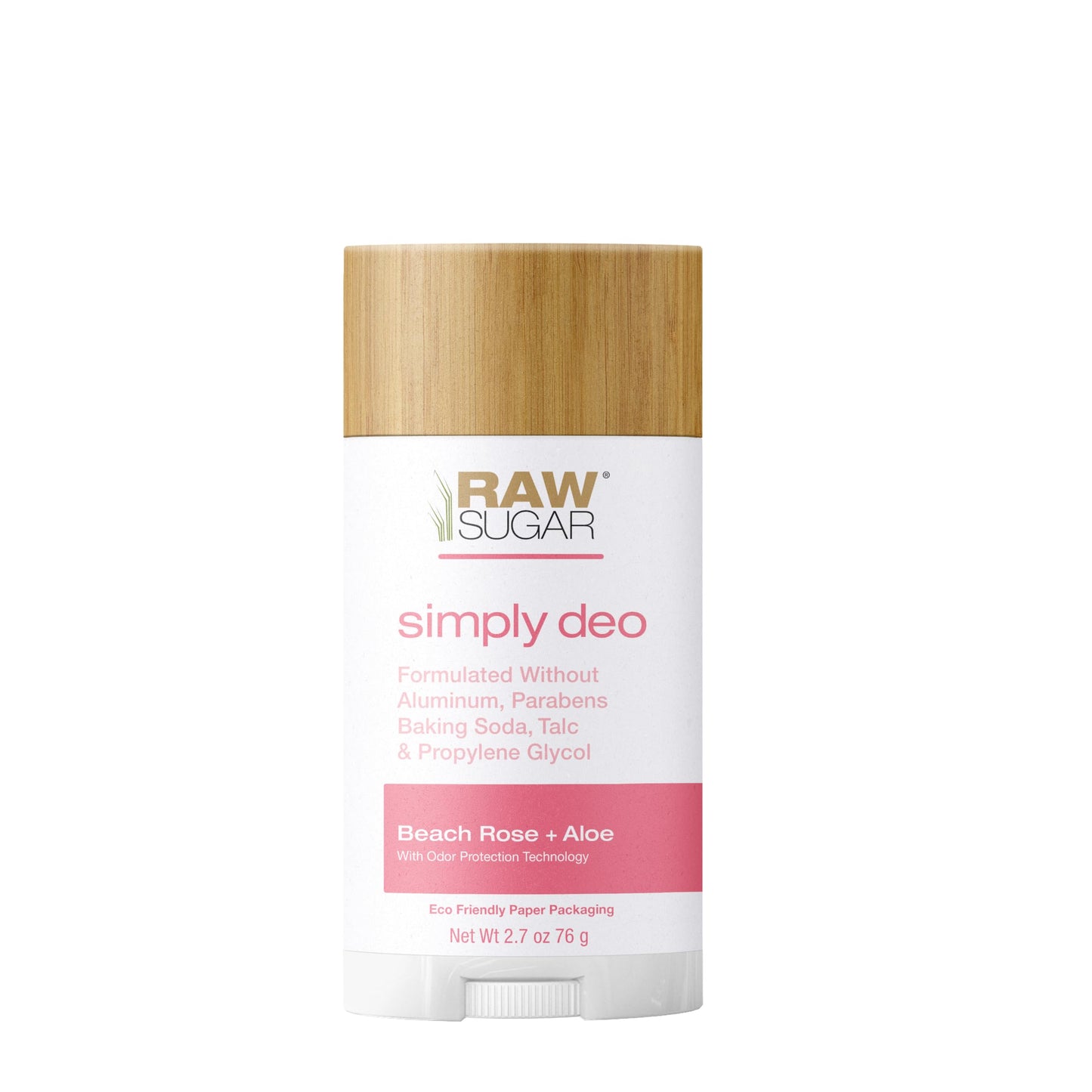 RAW SUGAR Deodorant Stick, Simply Deo (Pack of 1) Whole Body Deodorant for Women & Men, Clean Formulated without Aluminum, Baking Soda, Talc Beauty and Personal Care RAW SUGAR