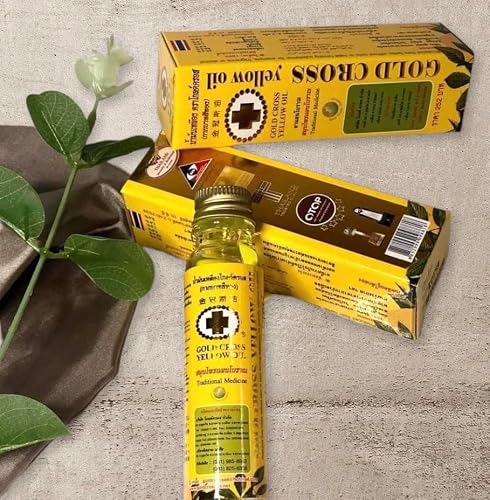 LOT THAI HERBAL GOLD CROSS YELLOW OIL 24 ml. 3pack Beauty & Personal Care alanroger