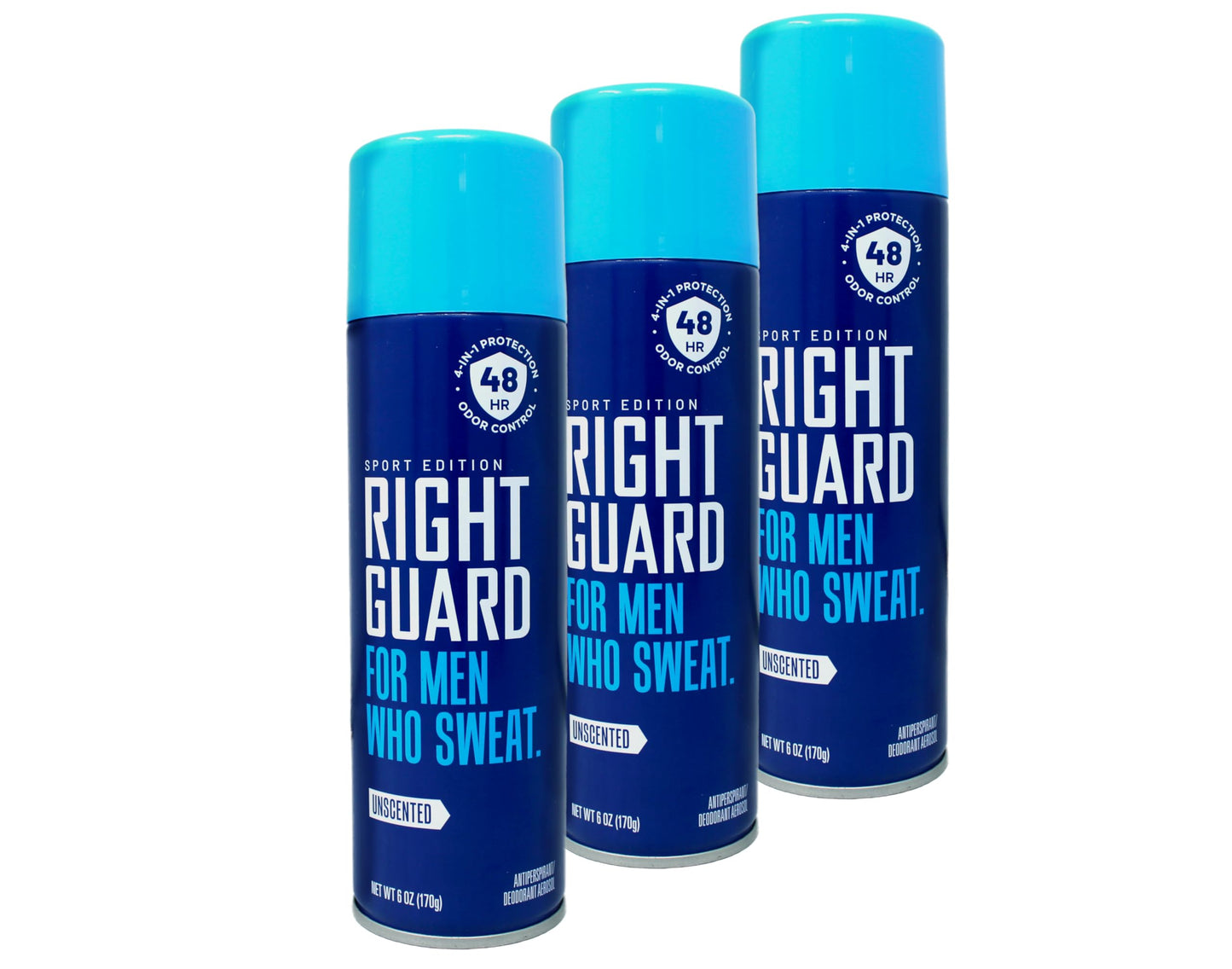 Right Guard Sport 6 Ounce Aerosol Unscented 48Hr Antperspirant (Pack of 3) Beauty and Personal Care Right Guard