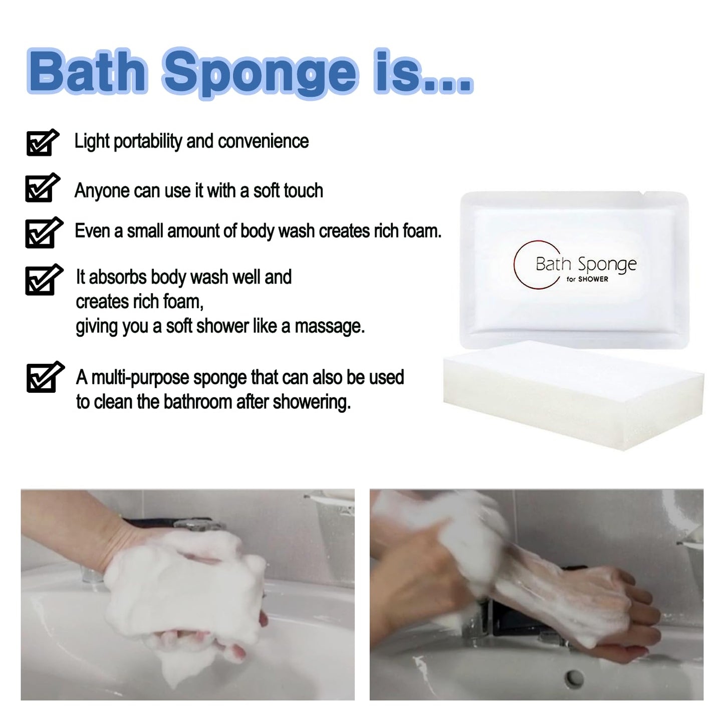 Travel-Friendly, Gentle, Soft-Textured Disposable Bath Sponges - 12 Pieces, Ideal for Travel and Home Use Beauty and Personal Care priming water