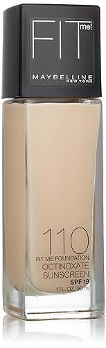 Maybelline Fit Me Dewy + Smooth Foundation, Porcelain, 1 fl. oz. (Packaging May Vary) Beauty & Personal Care MAYBELLINE
