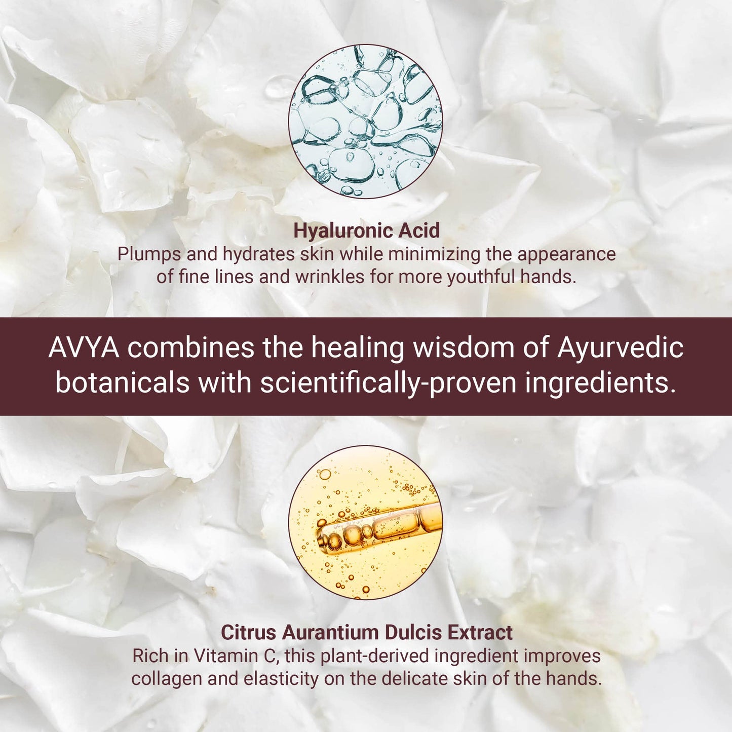 AVYA Hydrating Hand Lotion for Dry Skin - Nourishing Hand Healing Treatment for Dry and Ashy Skin/Hyaluronic Acid and Citrus Stem Cell Beauty & Personal Care Avya Skincare