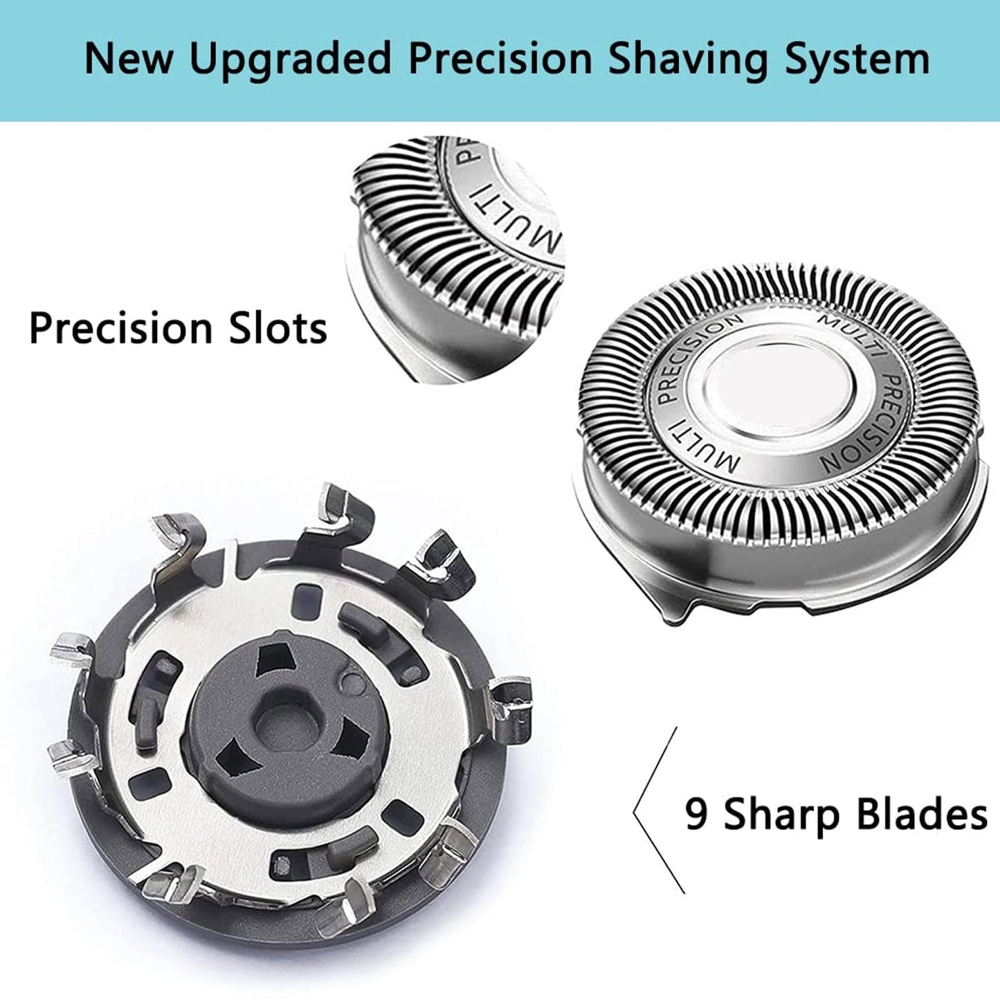 Gleway SH50/52 Replacement Heads Compatible with Philips Series 5000 Electric Shavers, Complete Head Compatible with Norelco Razor Series S5000 All Beauty and Personal Care Gleway