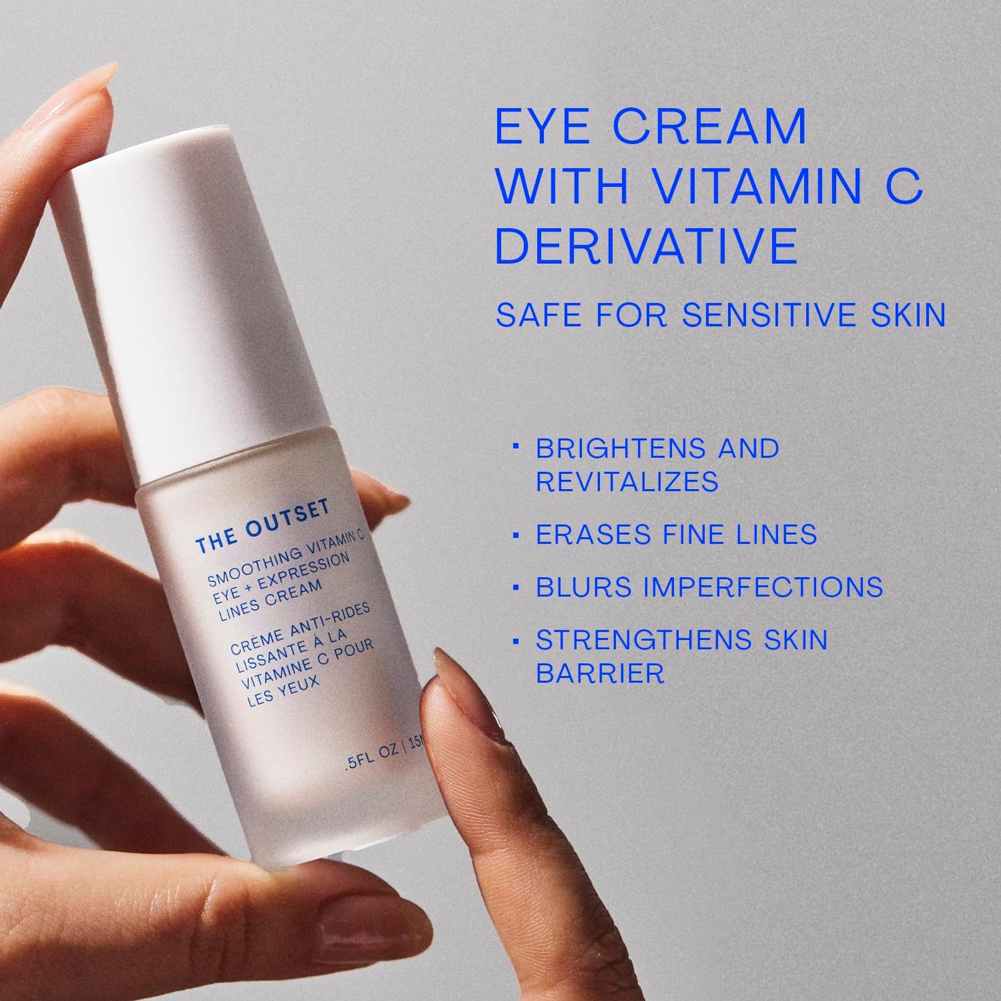 The Outset Vitamin C Eye Cream, Brightening, Hydrating & Wrinkle-Reducing for Fine Lines & Expression Wrinkles, Gentle, Fragrance-Free, Clean, Vegan Beauty & Personal Care The Outset