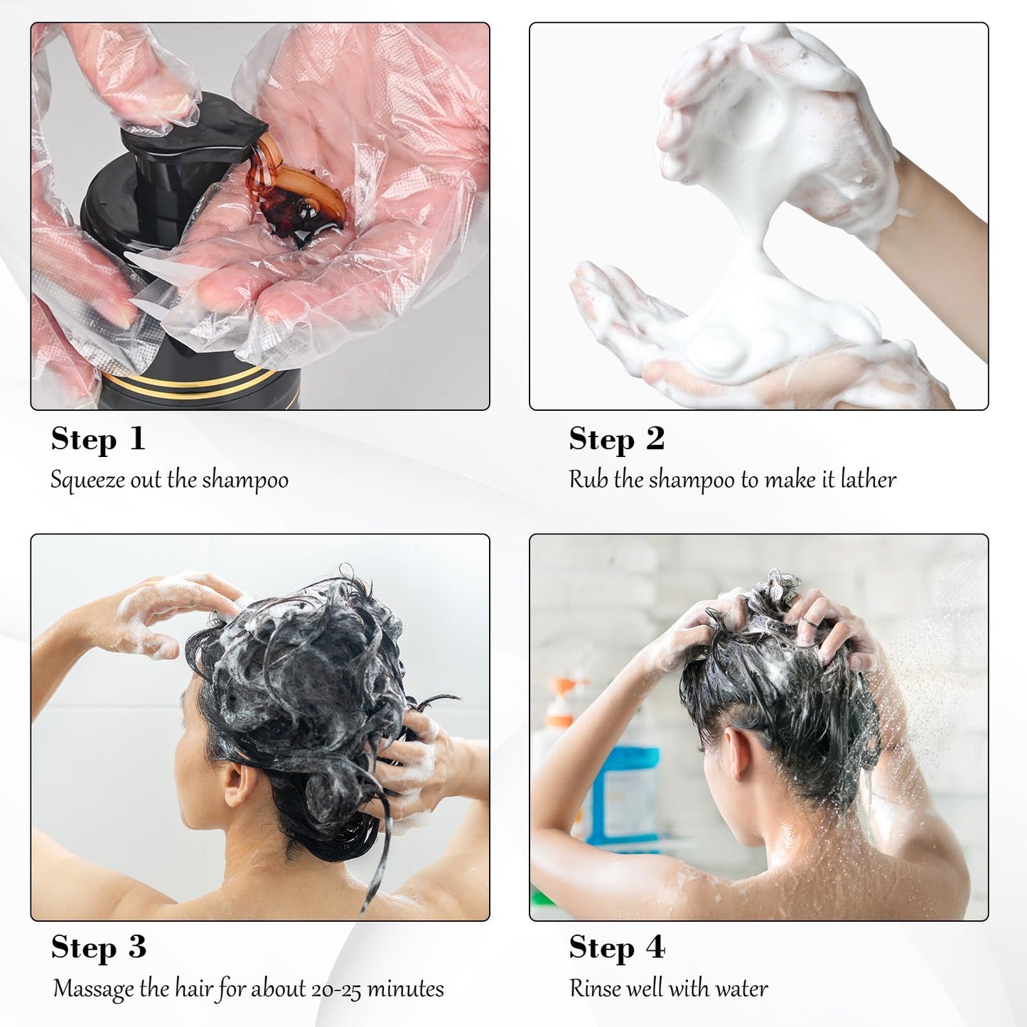 KAISASA Brown Hair Dye Shampoo 3 in 1, Hair Color Shampoo for Cover Grey Hair, Hair Dye Shampoo for Men and Women (Brown) Beauty and Personal Care KAISASA