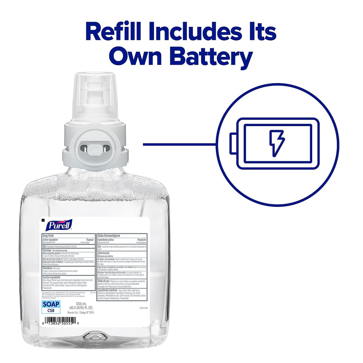 Purell CS8 PCMX Antimicrobial Foam Soap Refill 2ct x 1200 mL - 7878-02