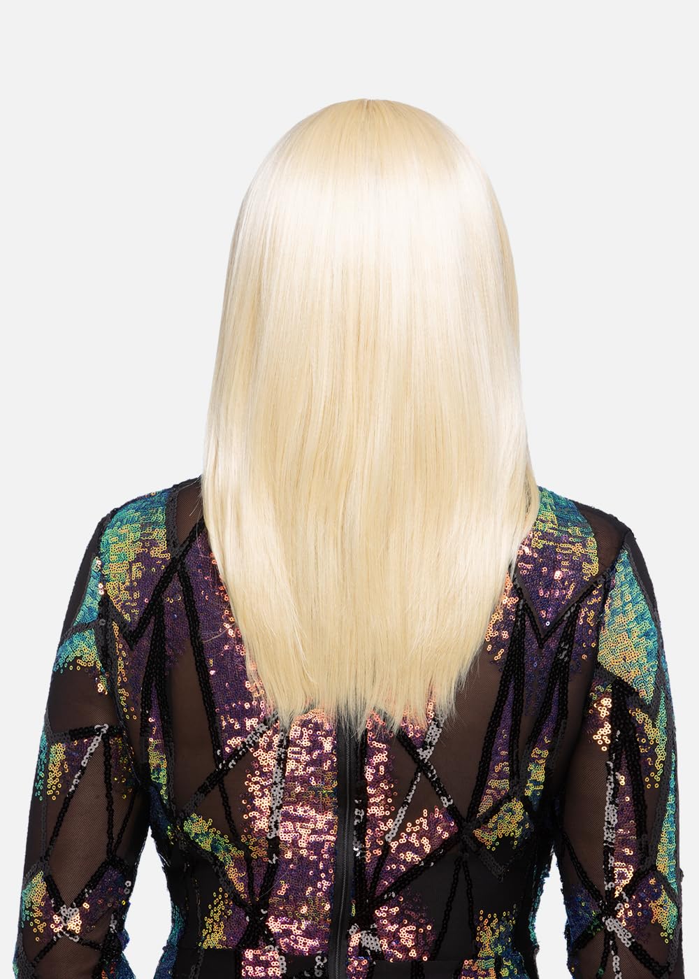 Vivica A. Fox CHARLI-V, Heat Resistant Fiber, Pure Comfort Cap, Long Layered Straight Wig with Curved Ends, Center Skin Part, Comfortable Full Wig