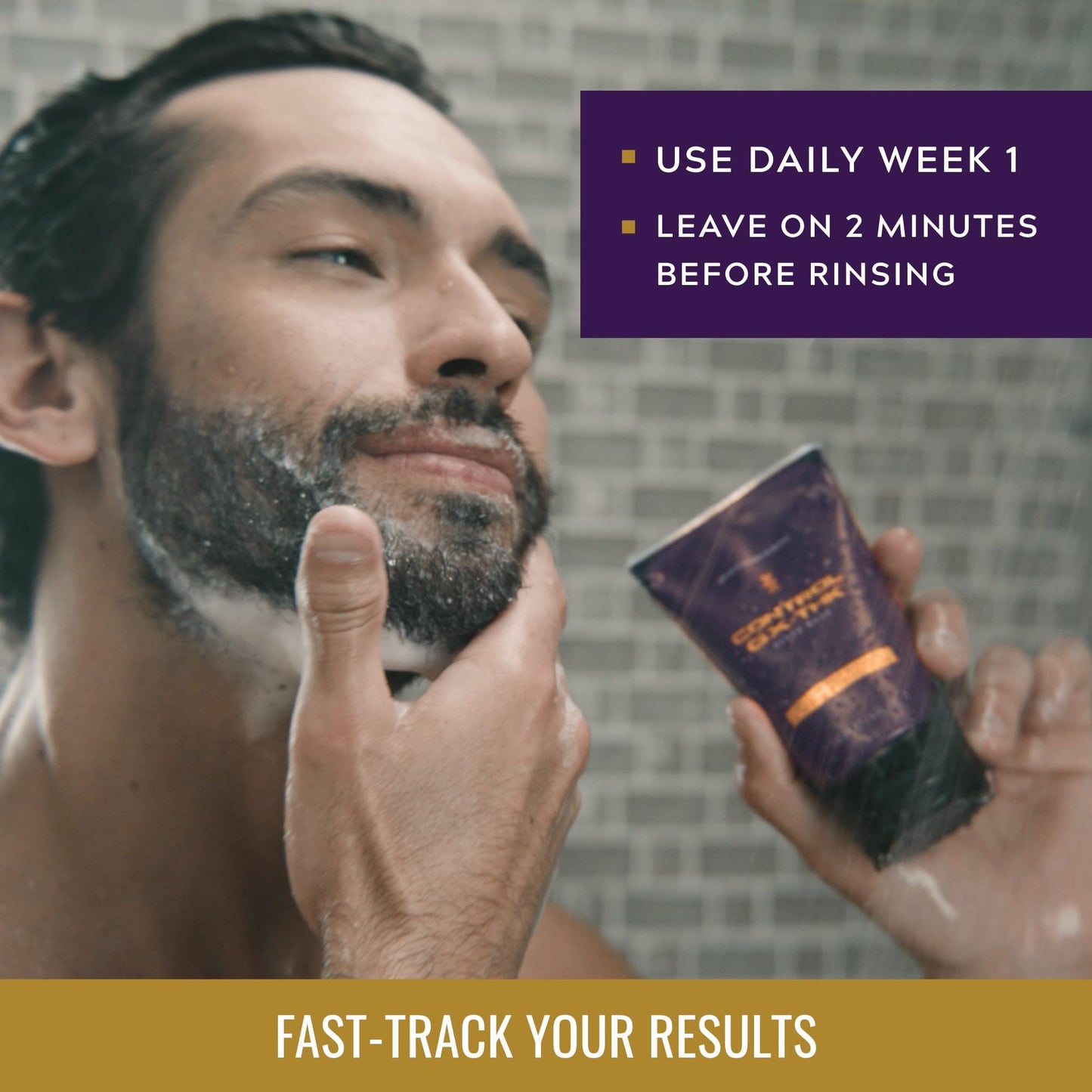 Just for Men Control GX + THK Thickening Beard Wash with Grey Reduction, Alpha Keratin Helps Beard Growth, Thickens Hair Up to 20%, Works with Every Beauty and Personal Care Just for Men