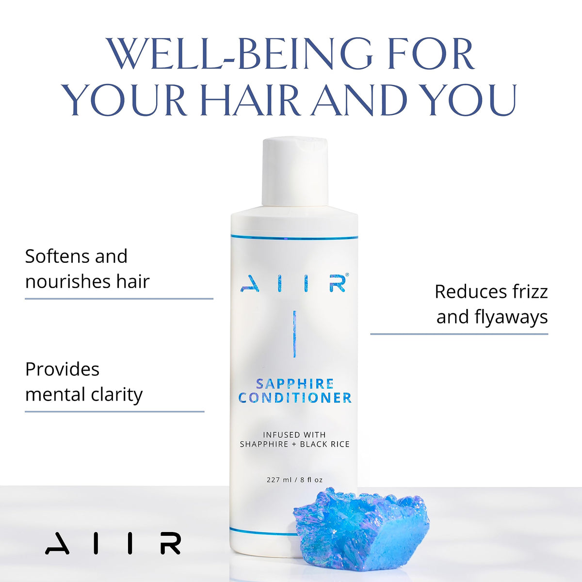 AIIR Sapphire Conditioner - Hydrating Repair for Dry Damaged Hair, 8 oz