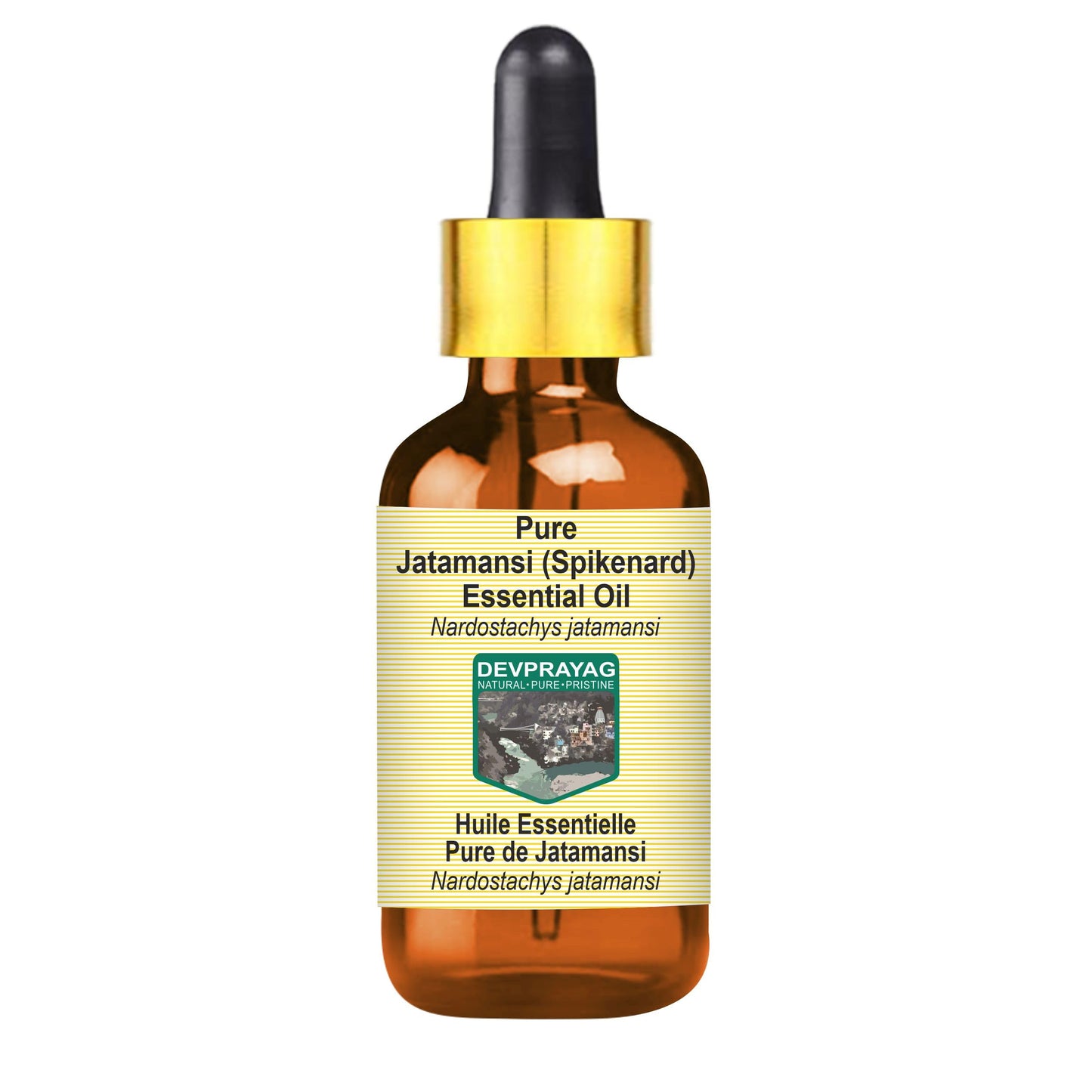 Devprayag Jatamansi (Spikenard) Essential Oil (Nardostachys jatamansi) with Glass Dropper - Pure - Non-Sticky - Non-Greasy - Lightweight - Men & Women Beauty and Personal Care DEVPRAYAG