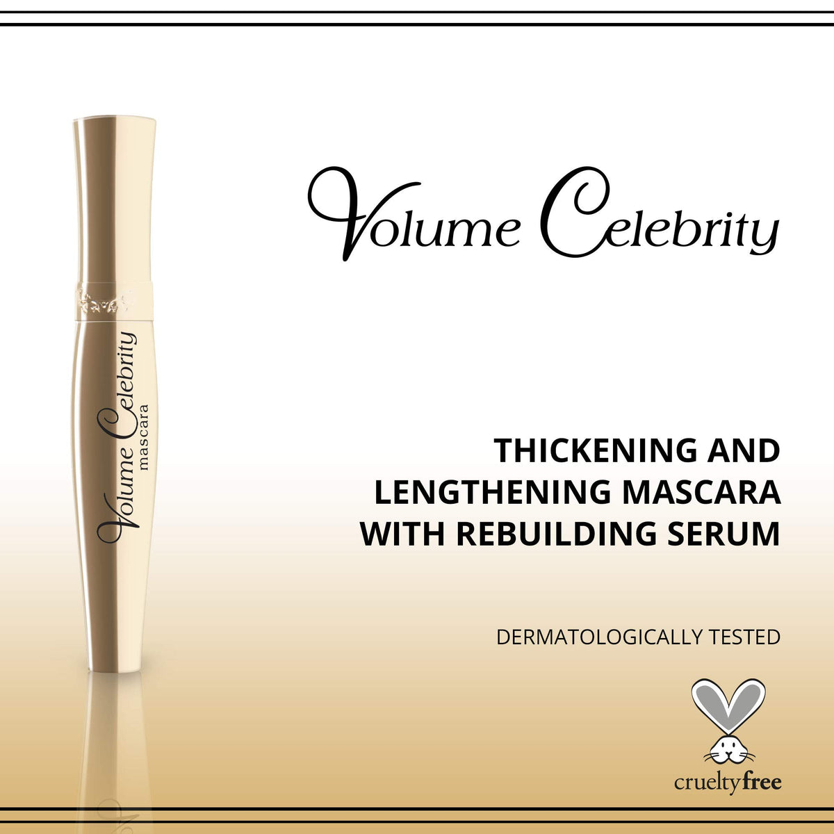 VOLUME CELEBRITY THICKENING AND LENGTHENING MASCARA WITH REBUILDING SERUM