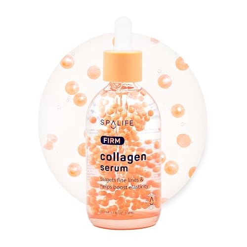 Spa Life Face Serum: FIRM Collagen Serum 100 ml (3.7 oz) - Enhanced Firmness and Hydration - Skin Smoothing, Face Plumping, Pearl-infused - Fights Beauty & Personal Care SpaLife