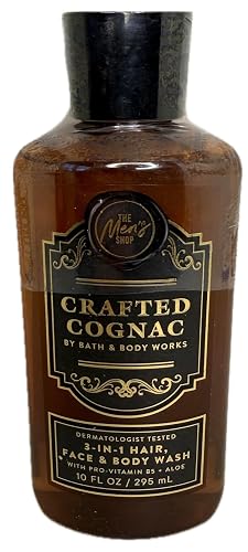 Bath & Body Works Crafted Cognac 3-in-1 Body Wash, Hair & Face - Warm Rich Men’s Shower Gel Beauty & Personal Care Bath & Body Works
