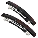 Camila Paris AD1/2 French Hair Barrette Clip for Girls, Set of 2 Rubberized Metal Clasp Strong Hold Grip Hair Clips for Women, No Slip Durable Styling Beauty & Personal Care Camila