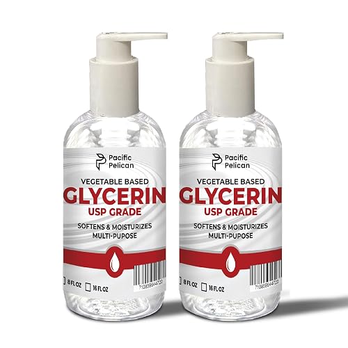 Pacific Pelican 32 fl oz Vegetable-Based Glycerin | USP Grade | Softens & Moisturizes | Multi-Purpose (16 fl oz x 2) Beauty & Personal Care Pacific Pelican