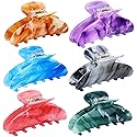 Lawie 6 Pack Pink Blue Green Purple Brown Butterfly Octopus Plastic Hair Claw Clips Jaw Barrettes Grips Clamps Decorative Buns Chignon Twist Hair Up Beauty & Personal Care Lawie