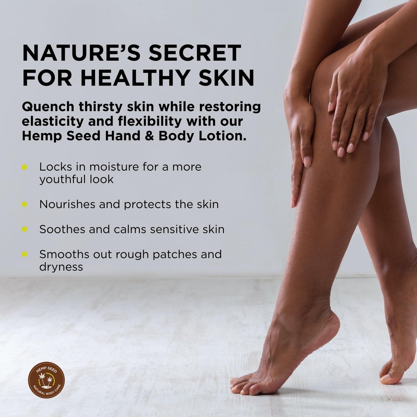 Hemp Seed Hand & Body Lotion, Skinny Dip Scent - 16 oz. - Soothe Dry Skin - Argan Oil, Hemp Seed Oil - Light, Non-Greasy Formula - Vegan & Cruelty Beauty & Personal Care Earthly Body