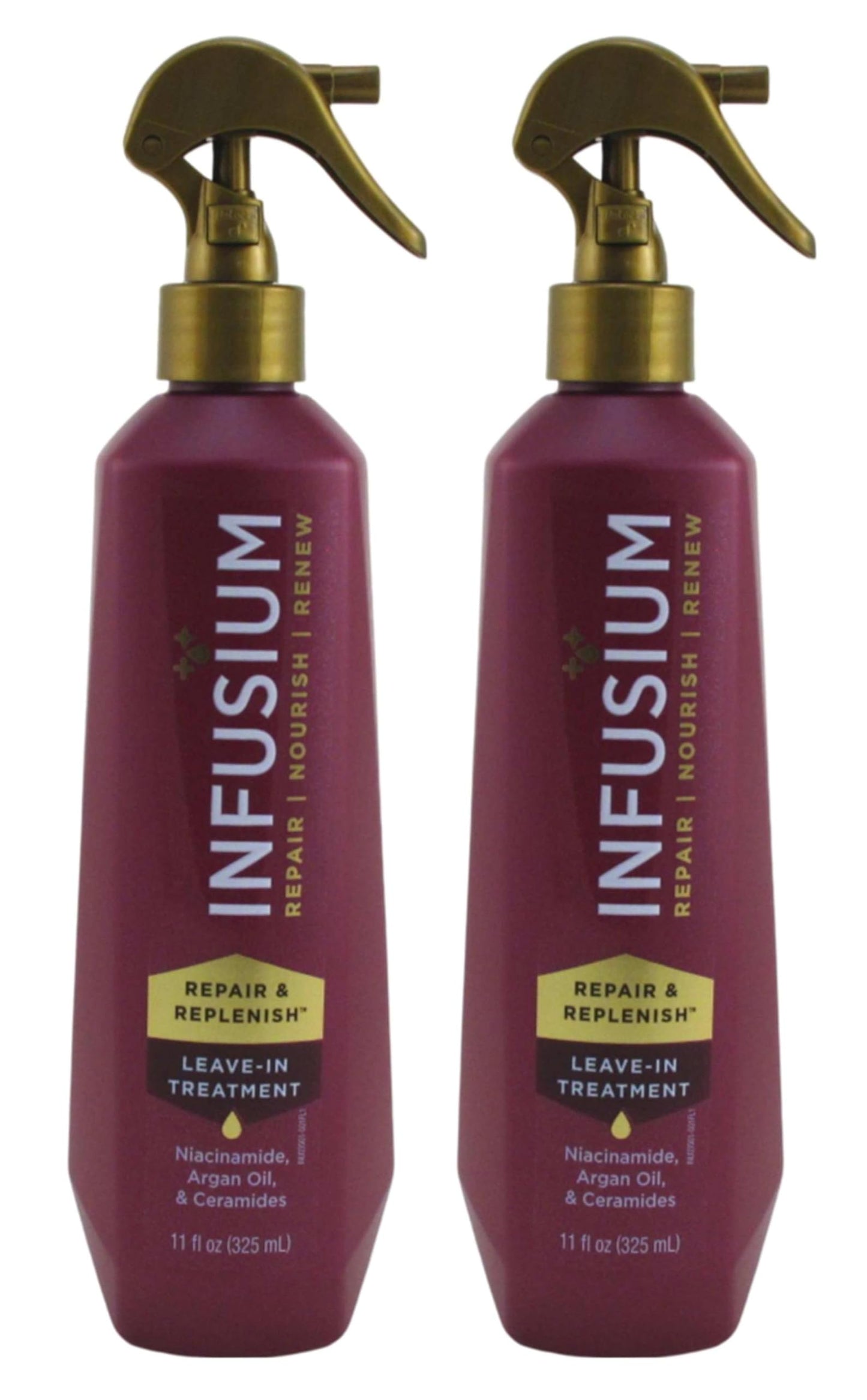 INFUSIUM LEAVE-IN TREATMENT Repair & Replenish, Nourish, Renew Spray with Niacinamide, Argan Oil, Ceramides, 11 FL OZ - 2 Pack Beauty & Personal Care Infusium