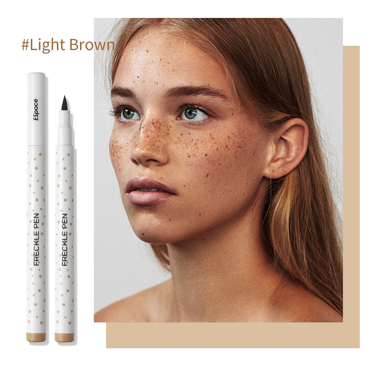 Marine Forest Freckle Pen 2 Colors Waterproof Long Lasting Quick Dry Small Spot Natural Like Face Freckle Makeup Pen, Dark Brown and Light Brown Beauty & Personal Care Marine Forest