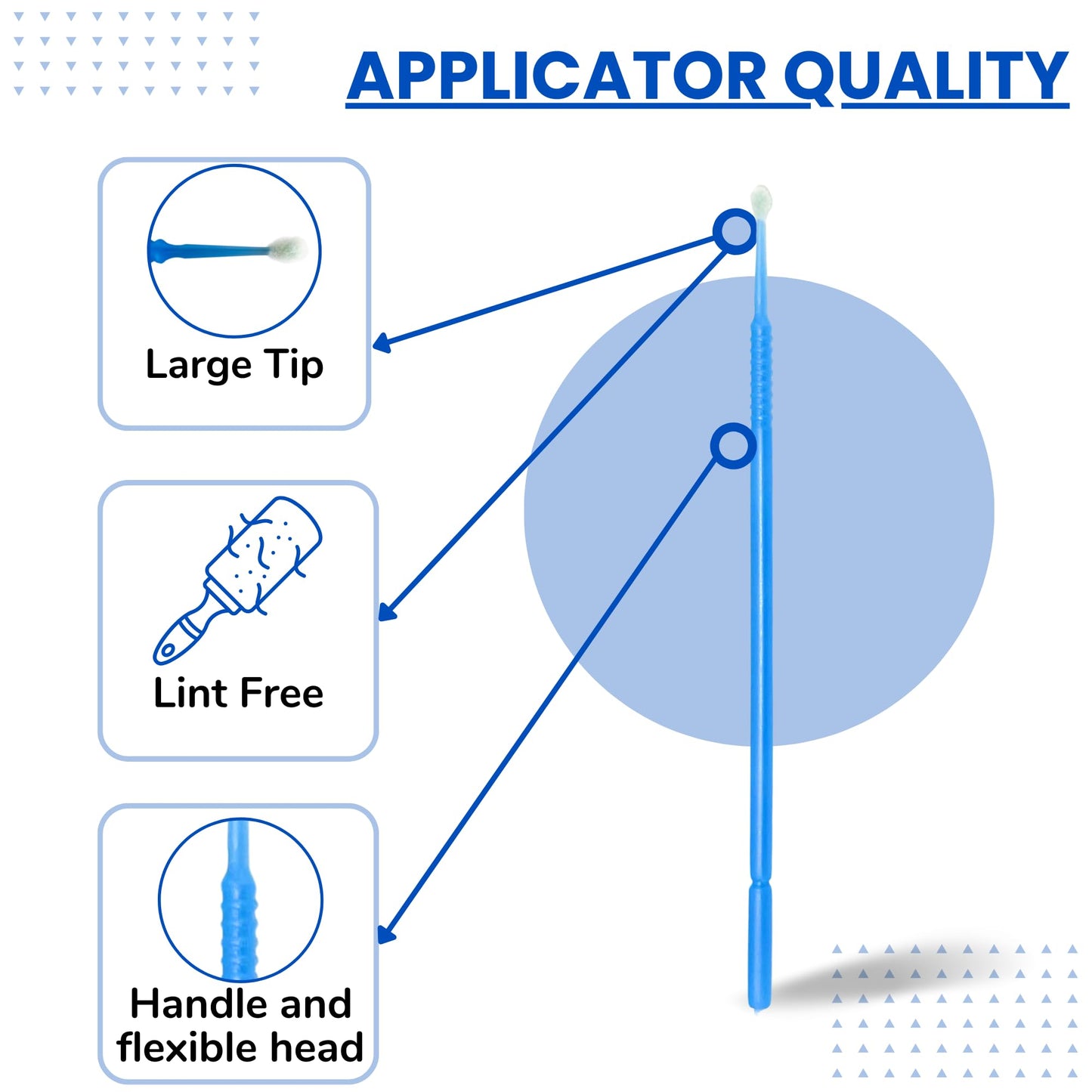 Disposable Micro Applicator Micro Brush for Makeup, Eyelash Extension, Lash and Mascara Application for Personal Care (100 Count (Pack of 1), Blue Beauty & Personal Care Genco Dental