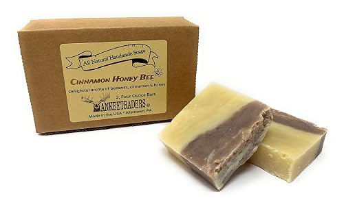YANKEETRADERS Cinnamon Honey Bee Soap- Handmade, All Natural - Vegan / 2 Bars Beauty & Personal Care YANKEETRADERS
