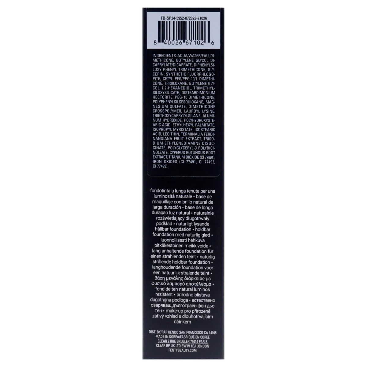 Soft Lit Naturally Luminous Longwear Foundation - 140 Light Warm Yellow by Fenty Beauty for Women - 1.08 oz Foundation