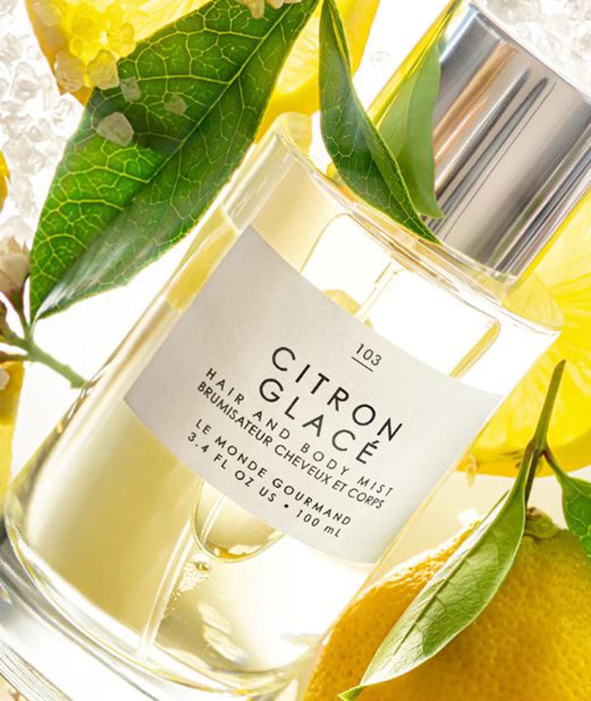 Gourmand Citron Glaze Hair + Body Mist 3.4 Fl.Oz! Blend Of Lemon, Jasmine, and Rock Sugar! Perfumed Hair & Body Mist For All Day Long-Lasting Beauty & Personal Care Gourmand