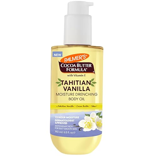 Palmer's Cocoa Butter Formula Body Oil, Moisture Drenching Tahitian Vanilla, 6.5 Oz, 72Hr Hydration with Shea Butter & Vitamin E for Softer Skin Beauty & Personal Care Palmer's