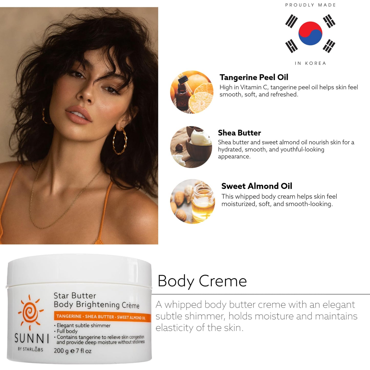 StarLabs Beauty Star Butter Body Creme - Body Lotion for Women with Tangerine Peel Oil and Shea Butter - Nourishing Lotion - 7 oz Beauty & Personal Care StarLabs