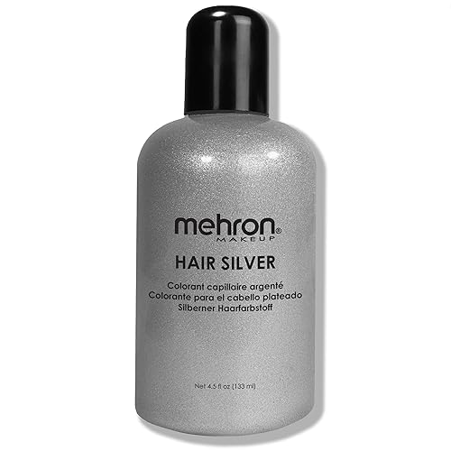 Mehron Makeup Hair White/Hair Silver (4.5 oz, Silver) Beauty & Personal Care Mehron